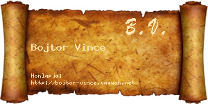Bojtor Vince névjegykártya
